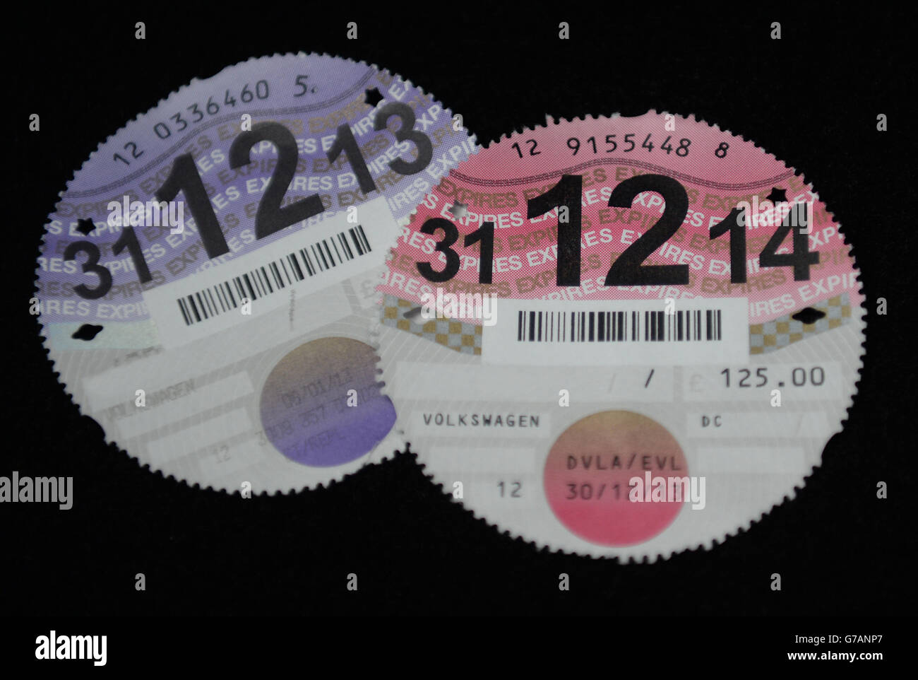 Car tax disc Stock Photo - Alamy