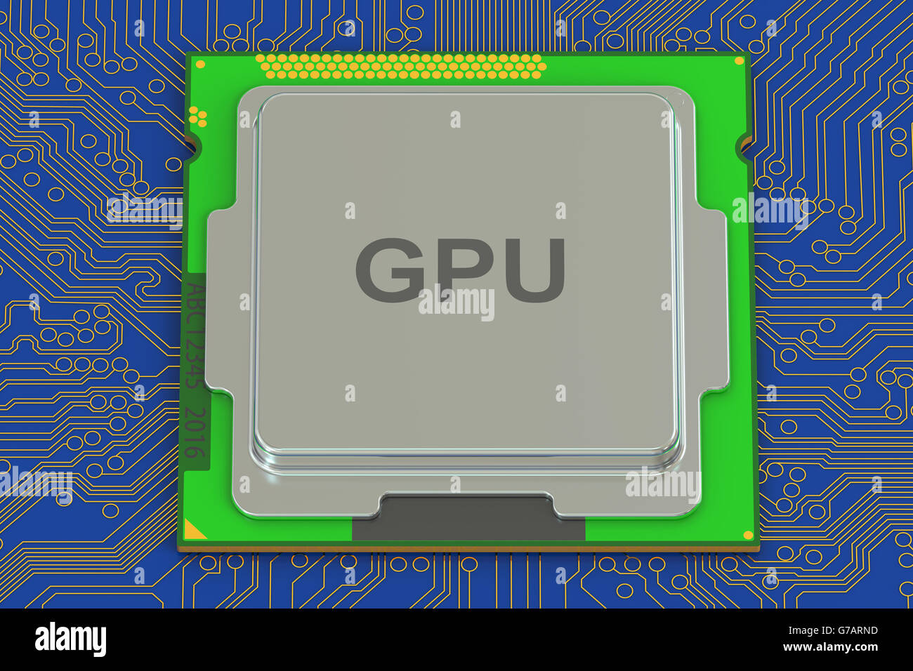 GPU, 3D rendering Stock Photo Alamy