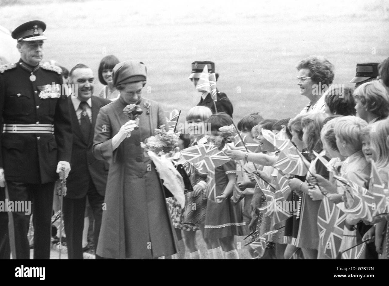 Royalty - Queen Elizabeth II Silver Jubilee - Northern Ireland Stock Photo