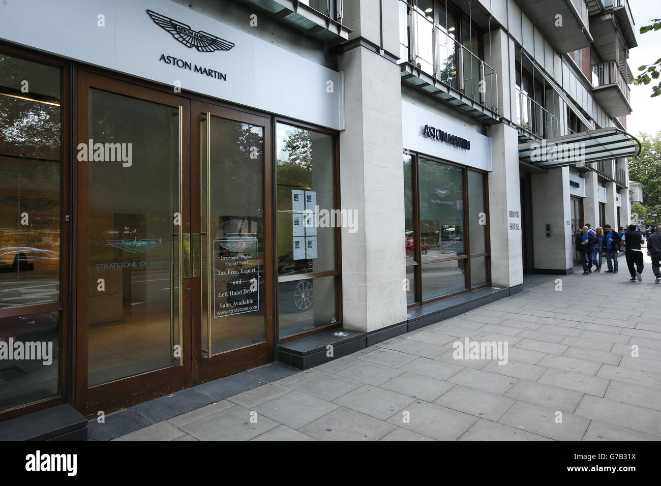 Stratstone Mayfair Aston Martin dealership, Park Lane, London Stock