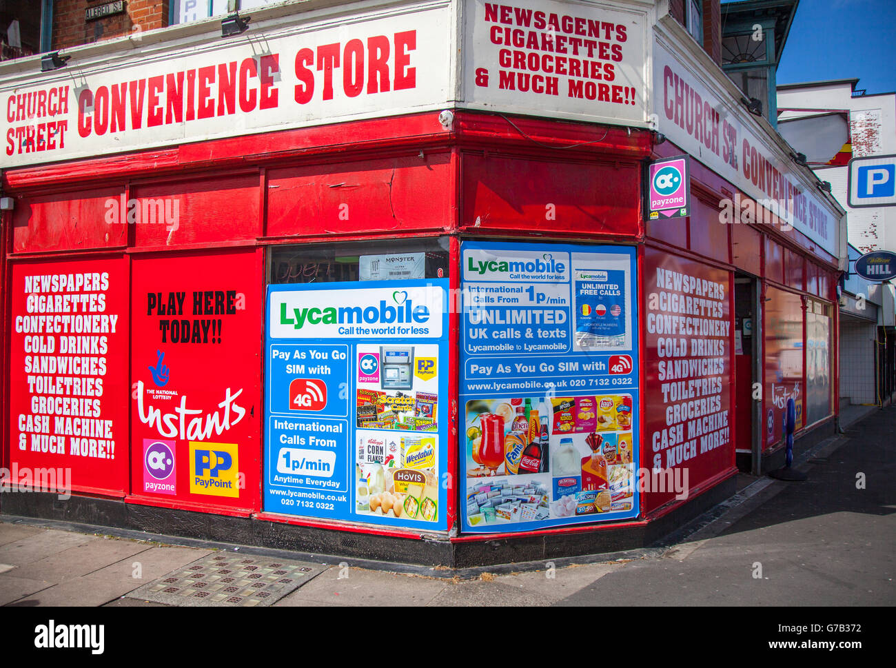 Billboard outside supermarket uk hires stock photography and images