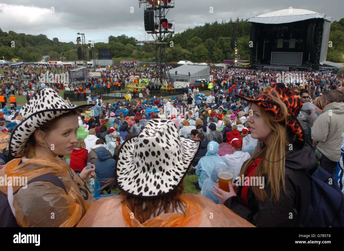Madonna fans before the Madonna concert, at Slane Castle, Co Meath,  Republic of Ireland Stock Photo - Alamy
