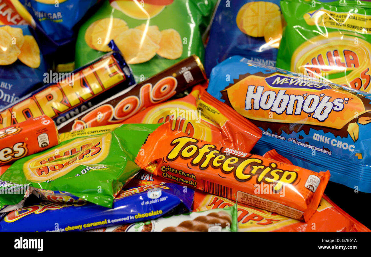 Biscuits crisps chocolate bars hires stock photography and images Alamy