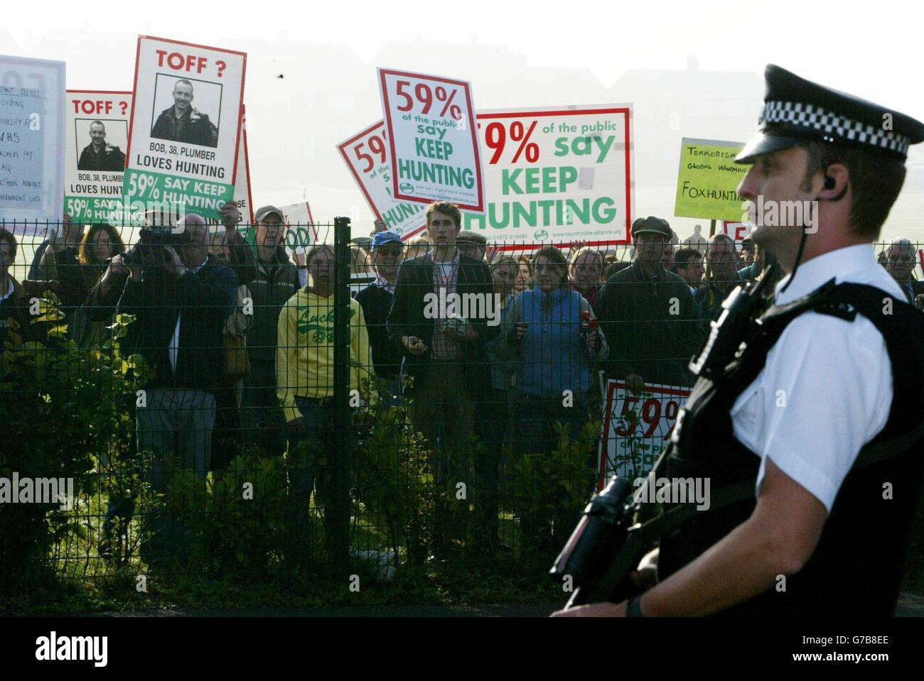 County Durham Blair protest Stock Photo - Alamy
