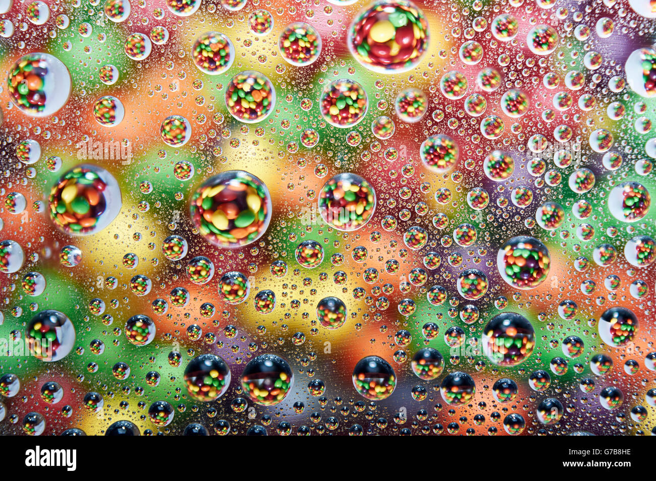 Candy in waterdrops Stock Photo Alamy