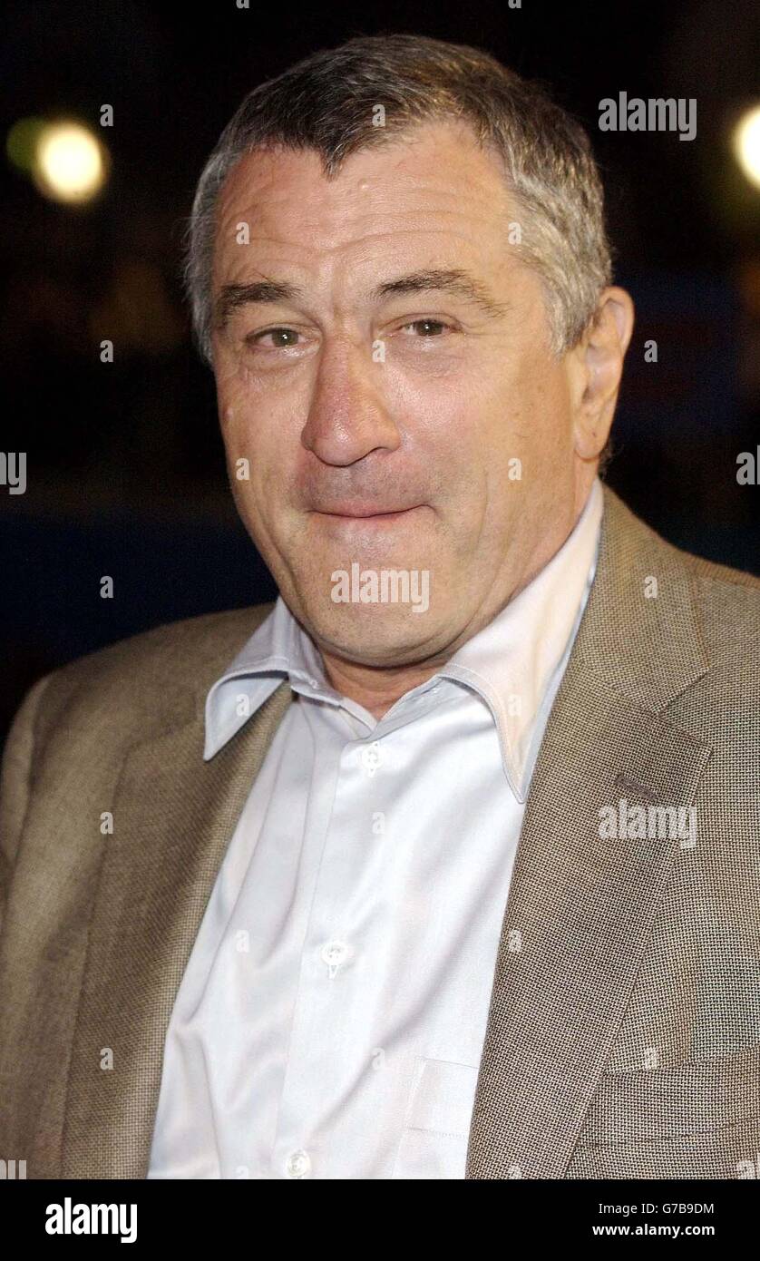 Actor Robert De Niro arrives for the premiere of his latest film Shark Tale during the 61st Venice Film Festival at St Marco Square in Venice, Italy. Stock Photo