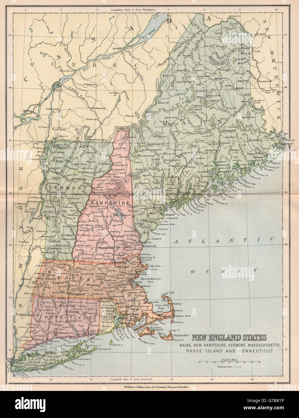 map of new hampshire and maine New England Usa Maine Nh Vermont Massachusetts Ri Connecticut map of new hampshire and maine