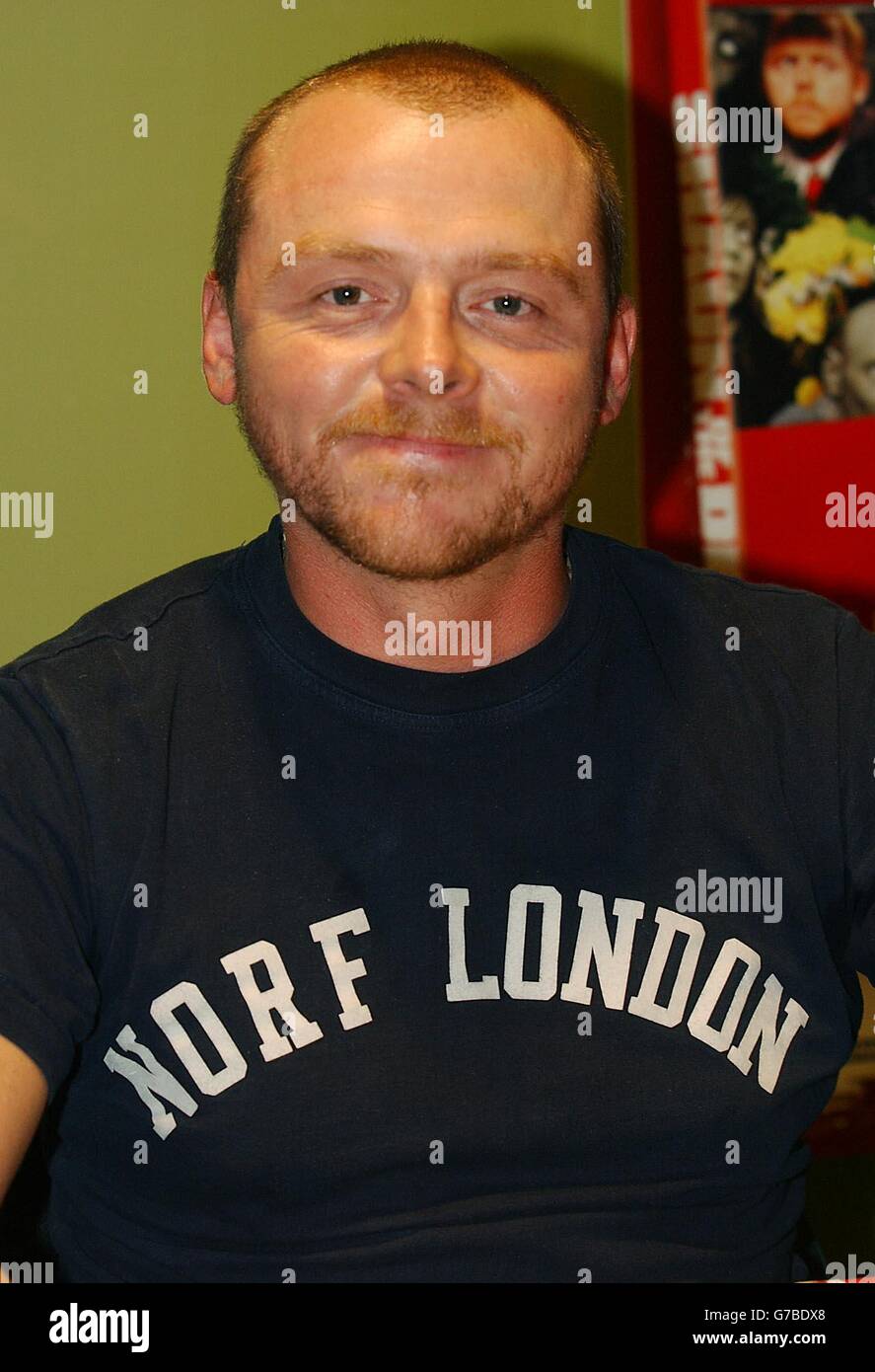 Simon Pegg Shaun Of The Dead DVD release Stock Photo Alamy