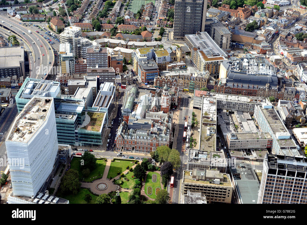 Croydon stock. An aerial view of Croydon, south London Stock Photo Alamy
