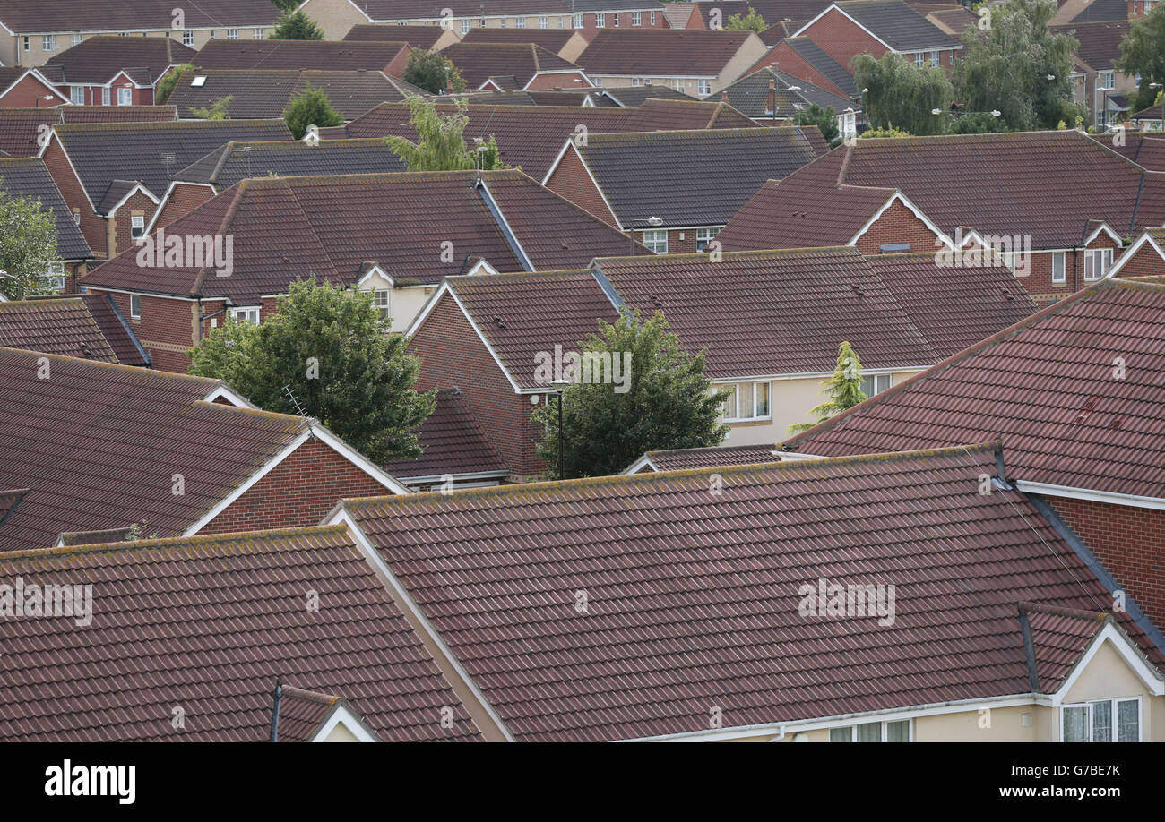 House prices. A view of houses in Thamesmead, south east London Stock