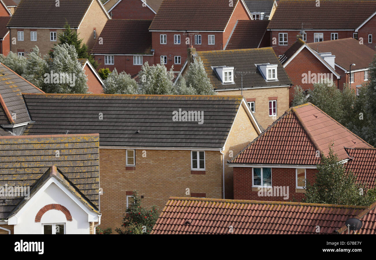 A view of houses in Thamesmead, south east London Stock Photo Alamy