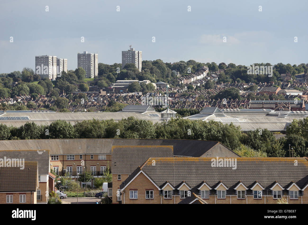 House prices. A view of houses in south east London. Stock Photo