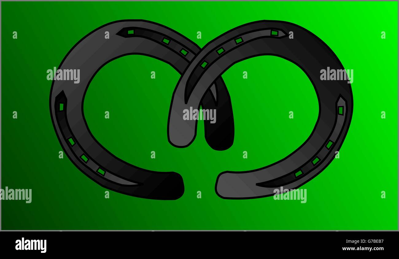 two horseshoe for good luck , two horseshoes Stock Vector Image & Art