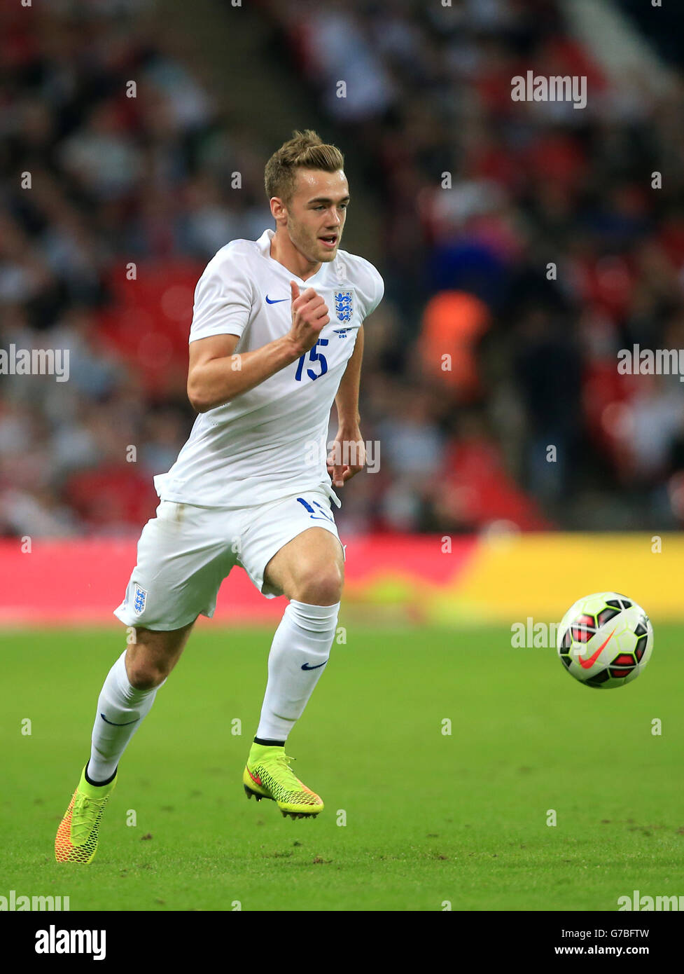 England's Calum Chambers during the International Friendly at Wembley Stadium, London. PRESS ASSOCIATION Photo. Picture date: Wednesday September 3, 2014. See PA story SOCCER England. Photo credit should read: Nick Potts/PA Wire. Stock Photo