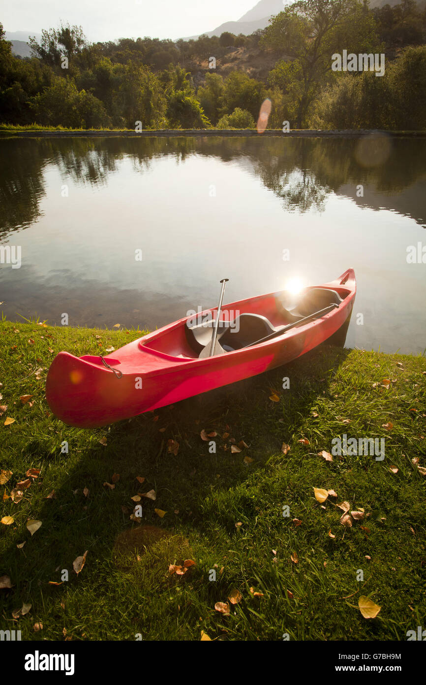 Kayaking, Lake Elowing Resort, Three Rivers, California Stock Photo