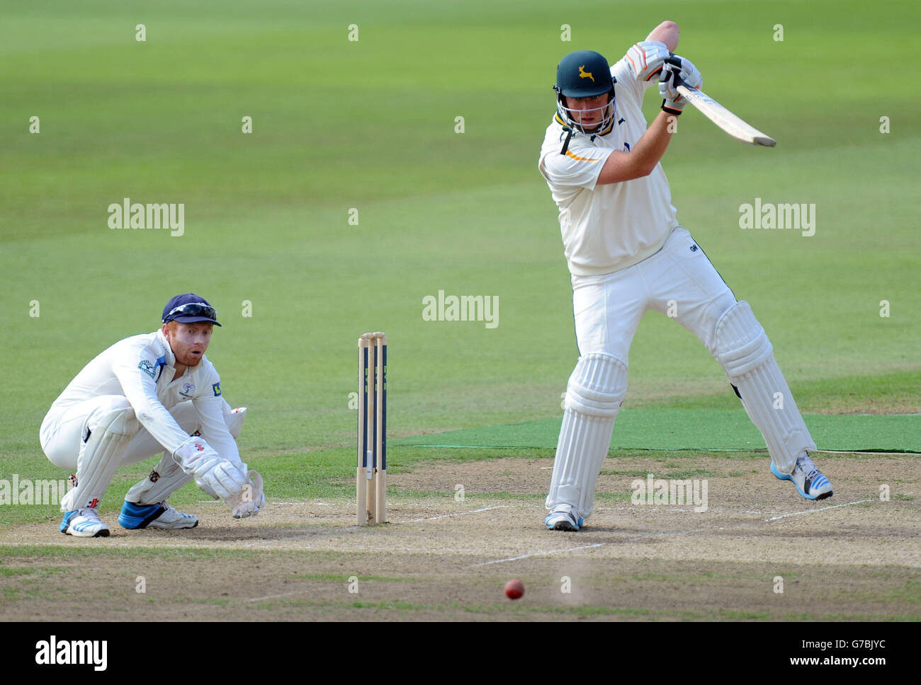 Nottinghamshire's Luke Fletcher bats during day three of the LV= County Championship Division One match at Trent Bridge, Nottingham. Picture date: Thursday September 11, 2014. See PA story CRICKET Nottinghamshire. Photo credit should read: Simon Cooper/PA Wire Stock Photo