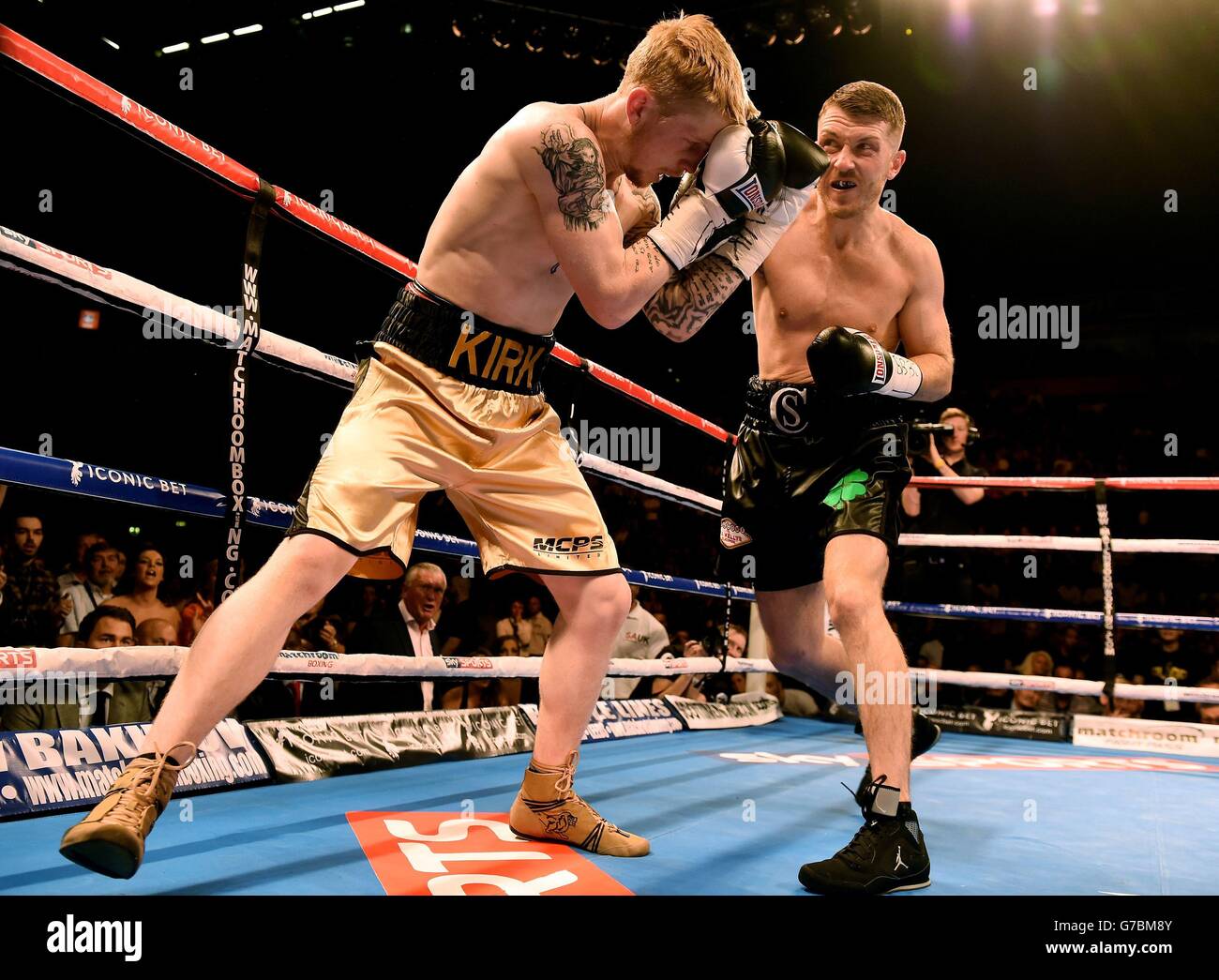 Boxing - English Lightweight Title - Kirk Goodings v Scott Cardle - Manchester Arena Stock Photo