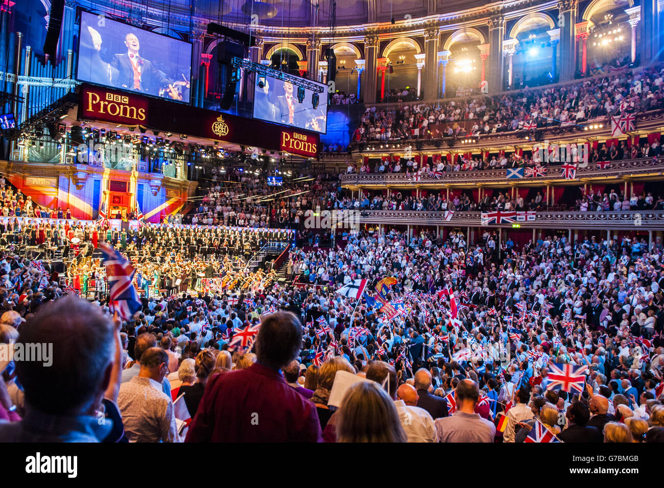 The Last Night of the BBC Proms at the Royal Albert Hall, London. Stock Photo