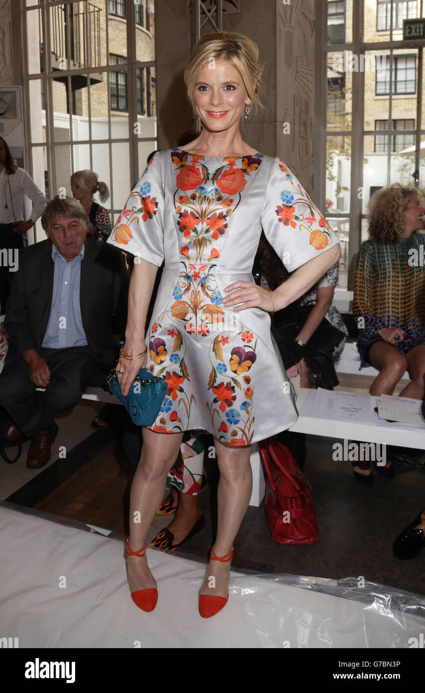 Emilia Fox attends the Temperley catwalk show at RIBA, London, during London Fashion Week. Stock Photo
