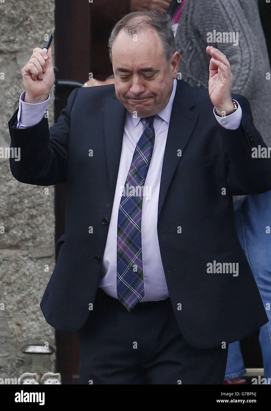 First Minister Of Scotland Alex Salmond Is Pictured In Newmachar As A ...