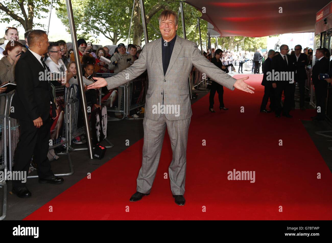 Stephen Fry attends the celebrity screening of the film Salome & Wilde Salome at BFI Southbank, London. Stock Photo