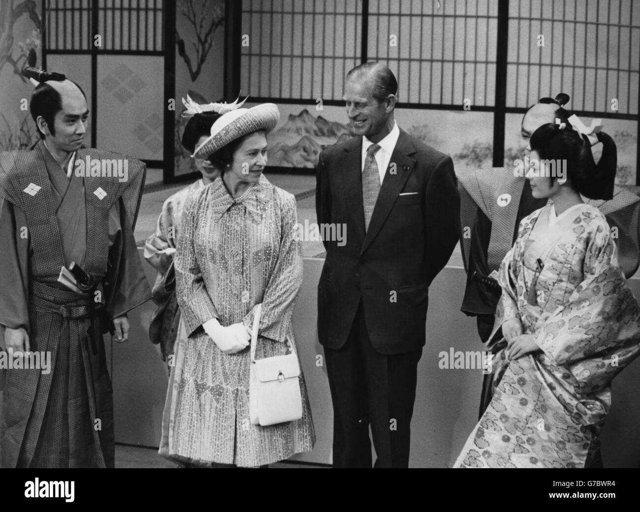 Royalty - Queen Elizabeth II - Japan Stock Photo