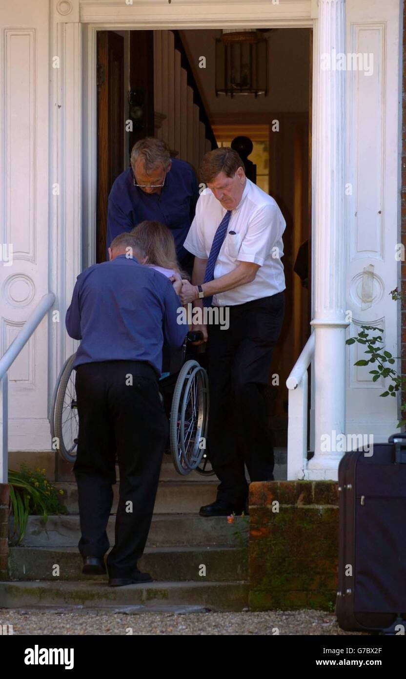 Glory Clibbery, 51, (in wheelchair) leaves her home of 15 yrs in