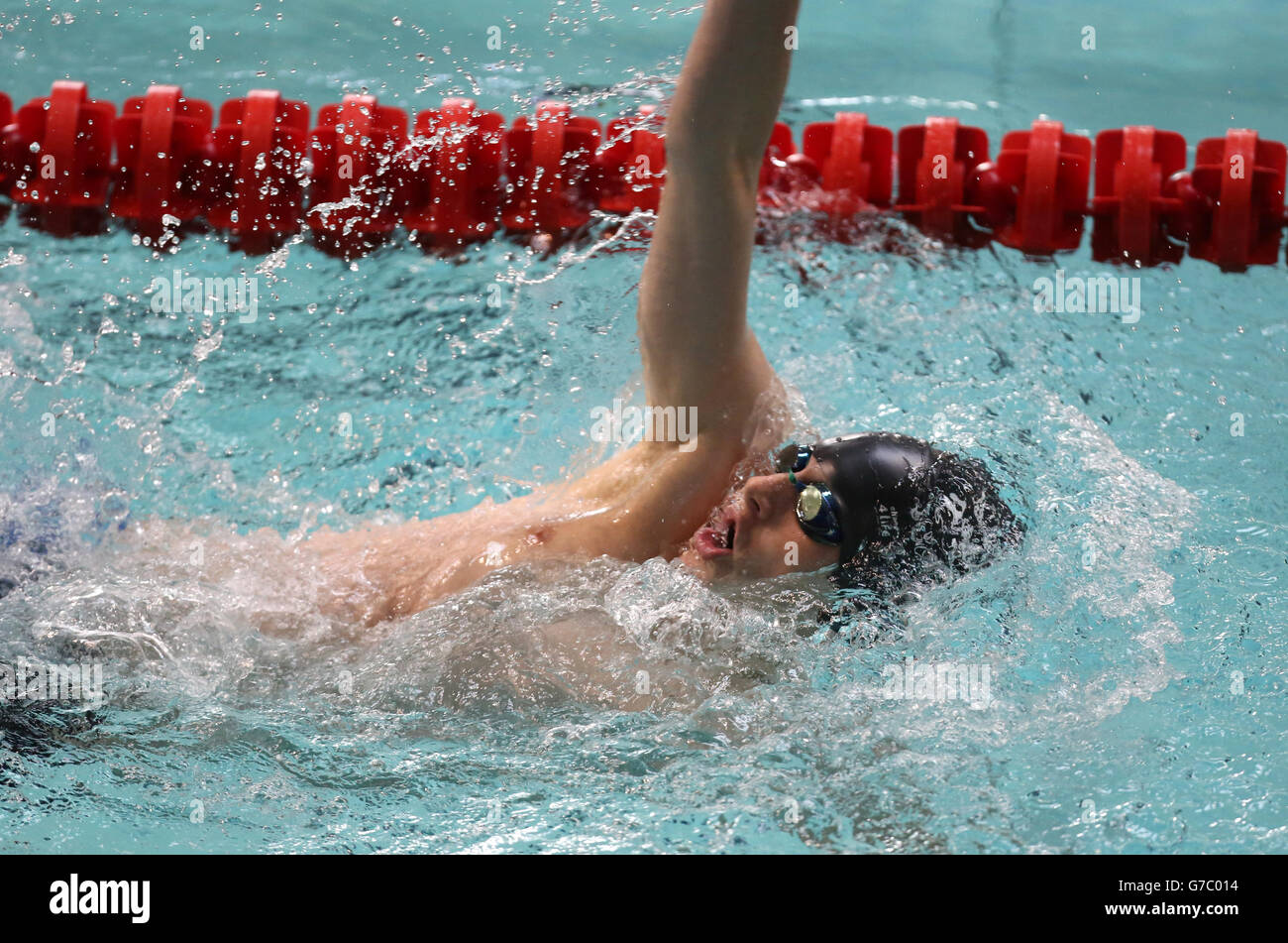 England North's Luke Greenbank before winning the Boys Open 200m ...