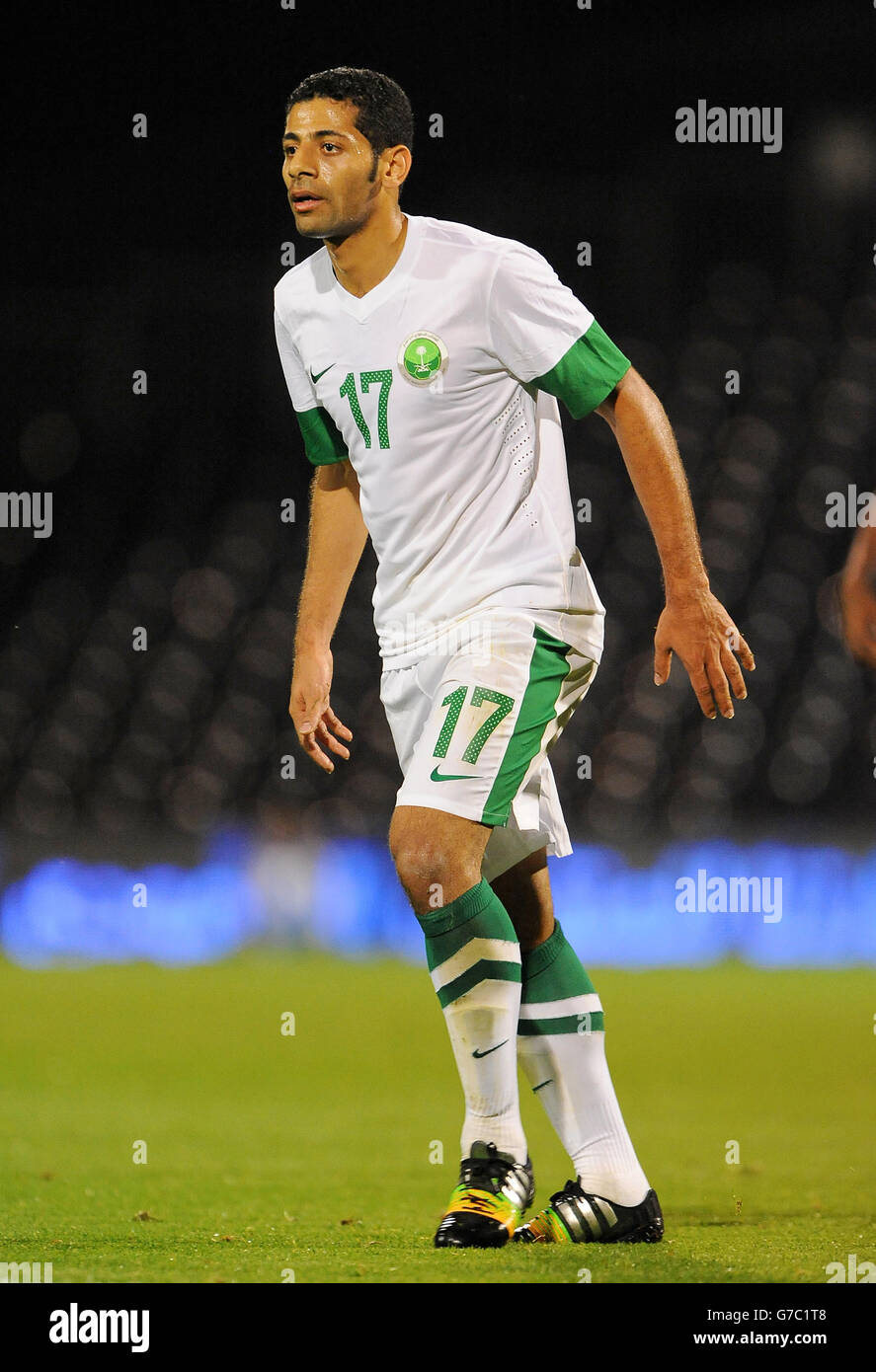 Soccer - International Friendly - Saudi Arabia v Australia - Craven Cottage. Taisir Al Jassim, Saudi Arabia Stock Photo