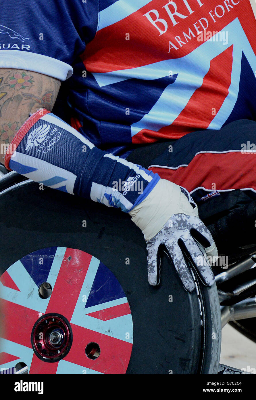 Great Britain's Ben Steele during Wheelchair Rugby Pool B match between ...