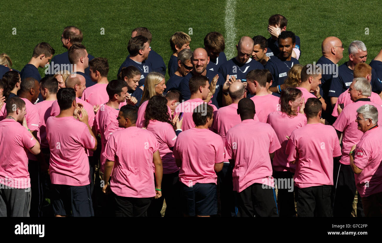 Rugby Union Rugby World Cup Ticket Sale Photocall and World Record Attempt Twickenham Stock