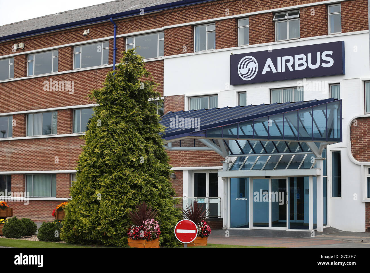 The exterior of Airbus, Broughton, following the Prince of Wales visit to mark the site's 75th anniversary. Stock Photo