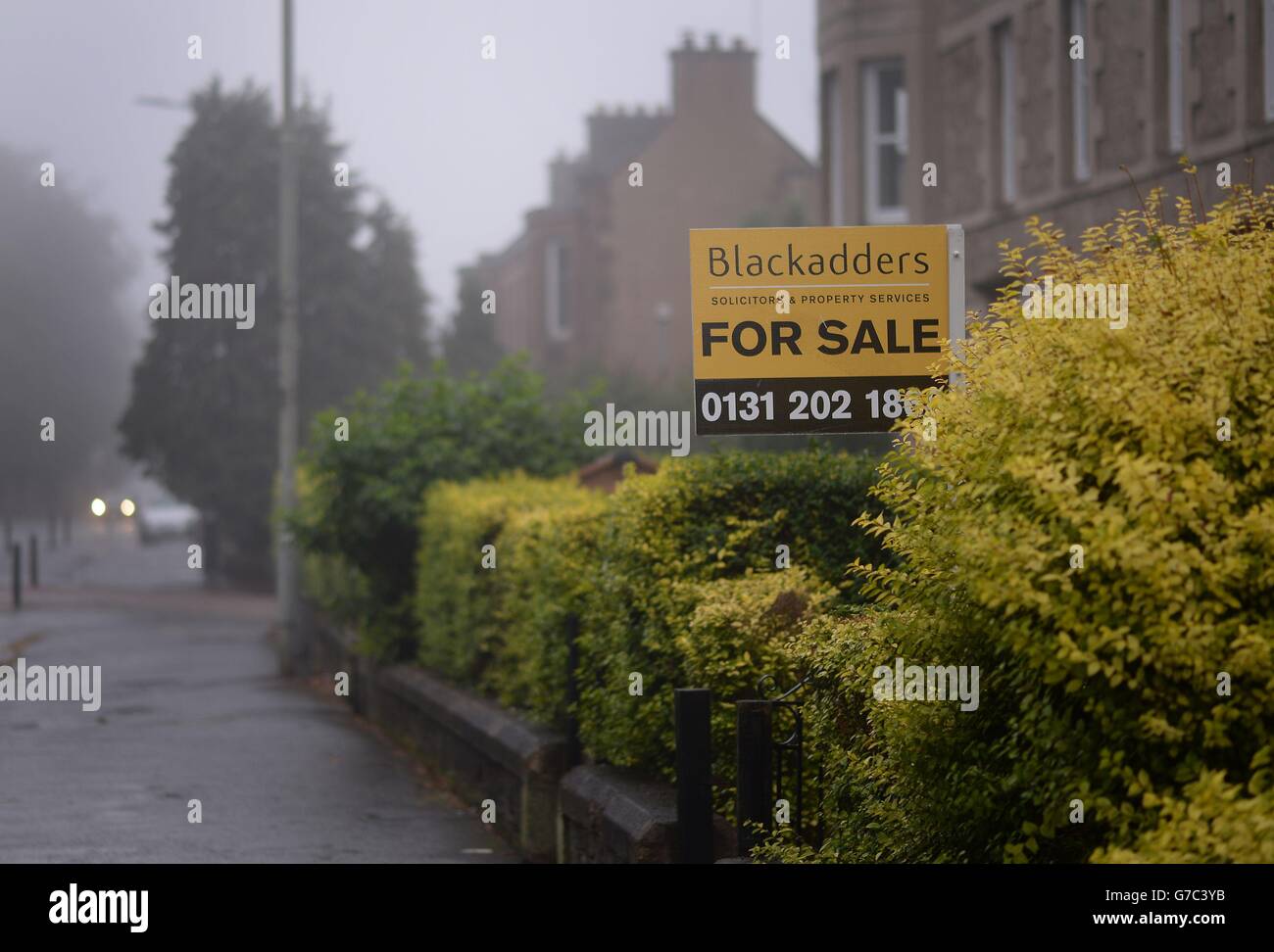 Estate agent's boards in Edinburgh today. A Yes vote could see a sharp