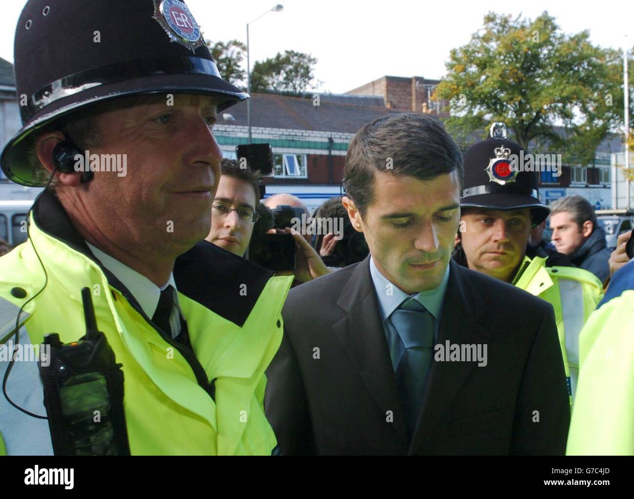 Manchester United footballer Roy Keane arrives at Trafford Magistrates
