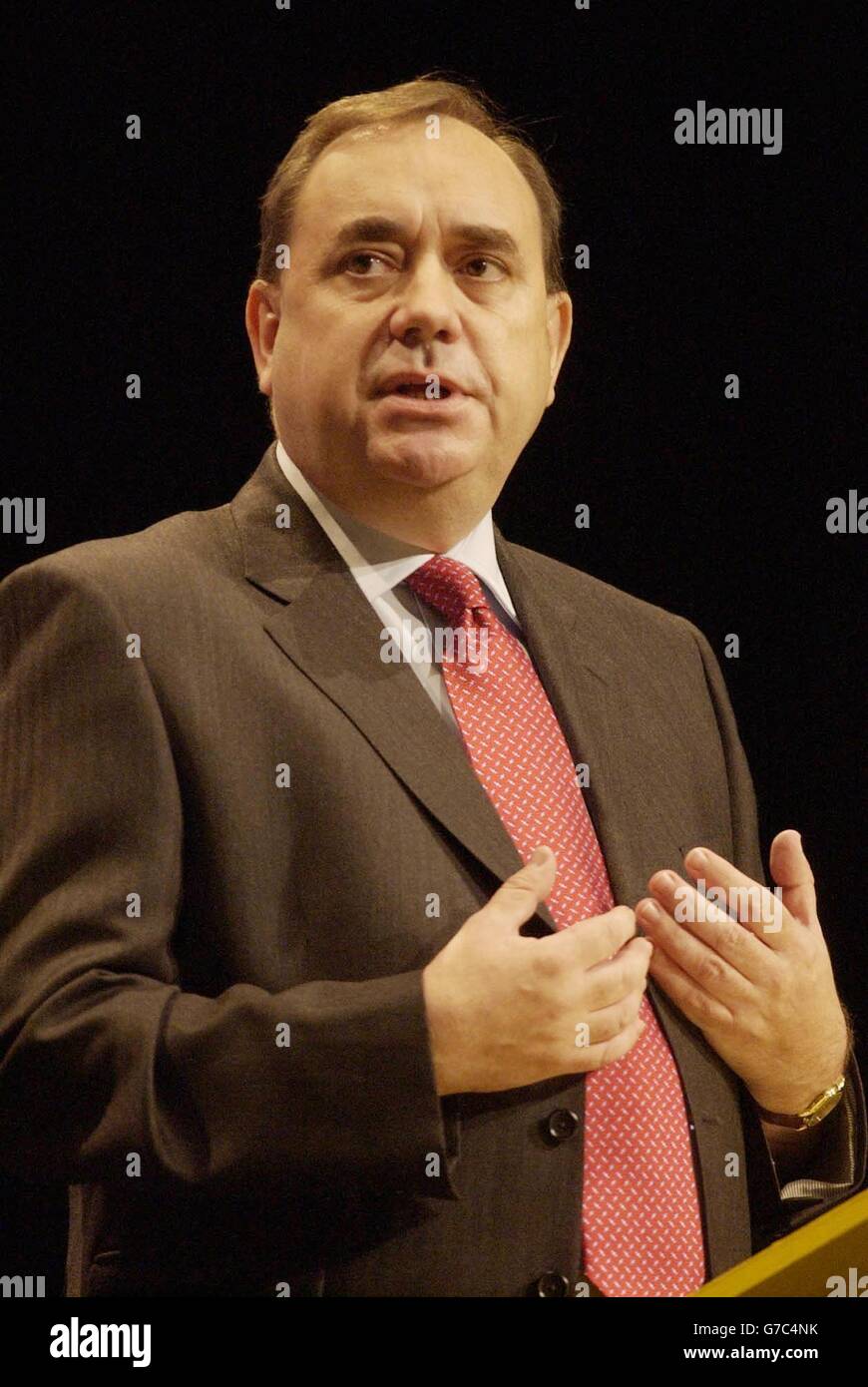 Alex Salmond, leader of the Scottish National Party, at the SNP Conference in Inverness. Stock Photo
