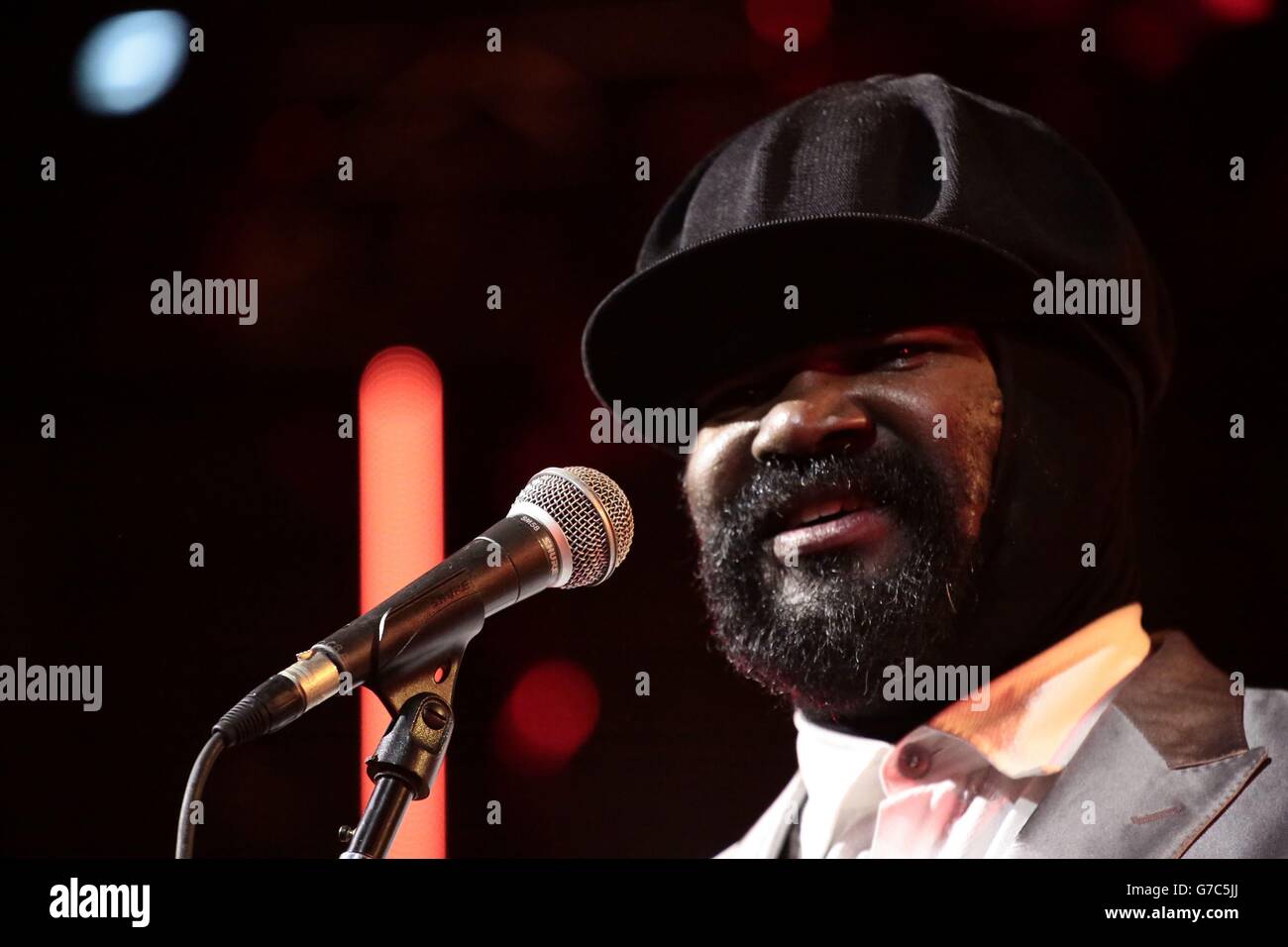iTunes Festival 2014 - London. Gregory Porter performing live on stage as part of the iTunes Festival at the Roundhouse, Camden, London. Stock Photo