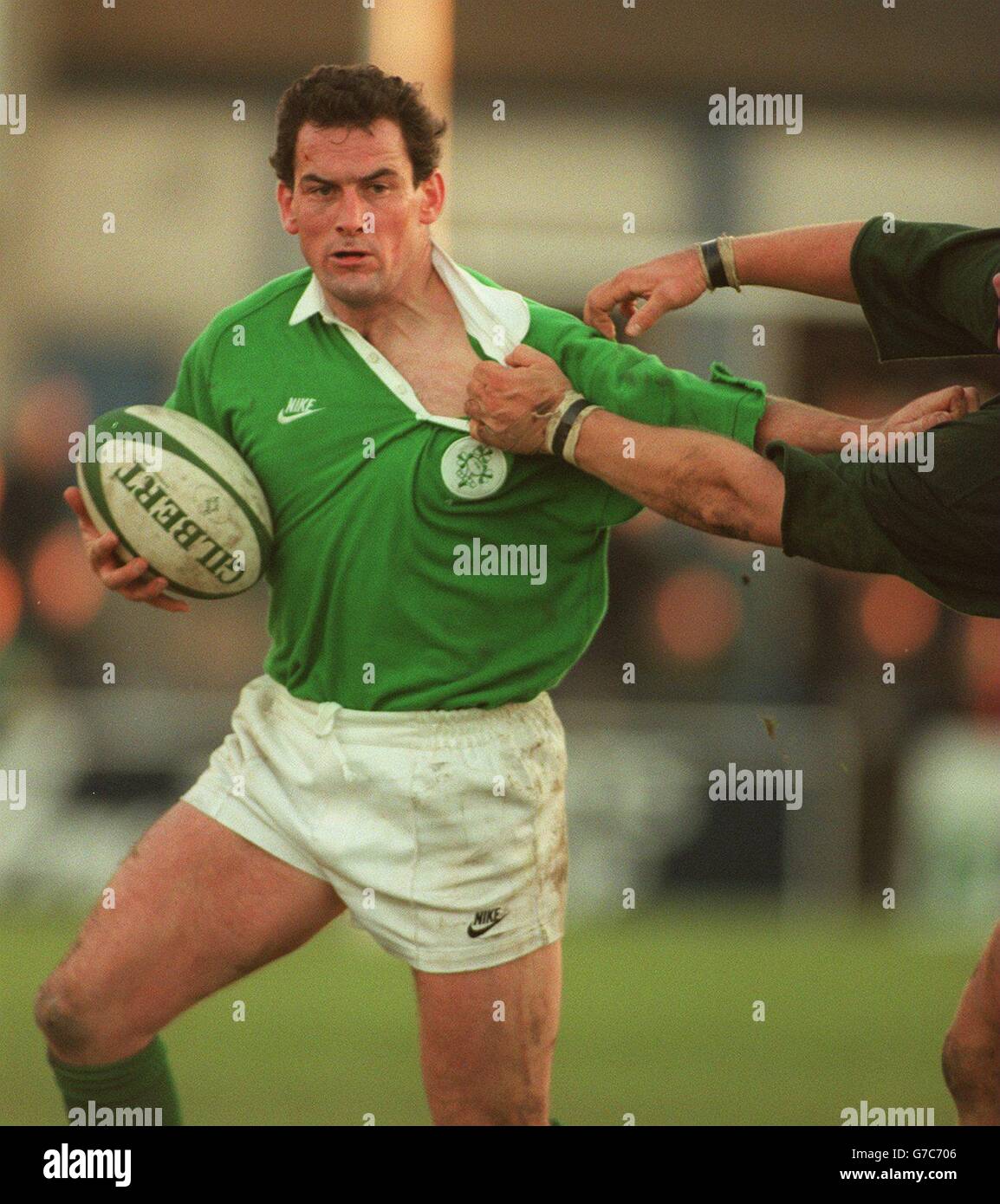 Rugby Union. Ireland A v South Africa A. Eric Elwood, Ireland A Stock ...