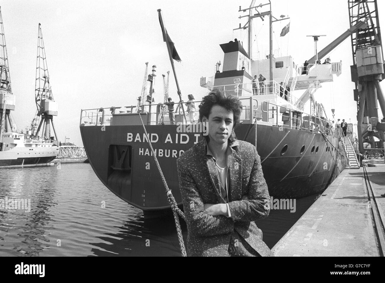 Charity - Band Aid I - Bob Geldof - Tilbury Stock Photo