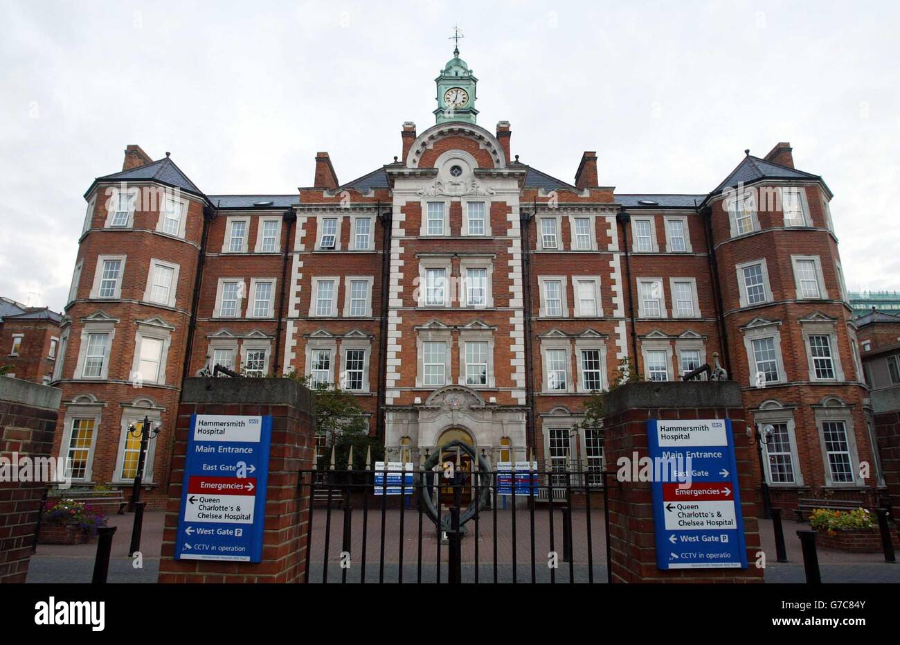 The Hammersmith Hospital in London where British Prime Minister Tony