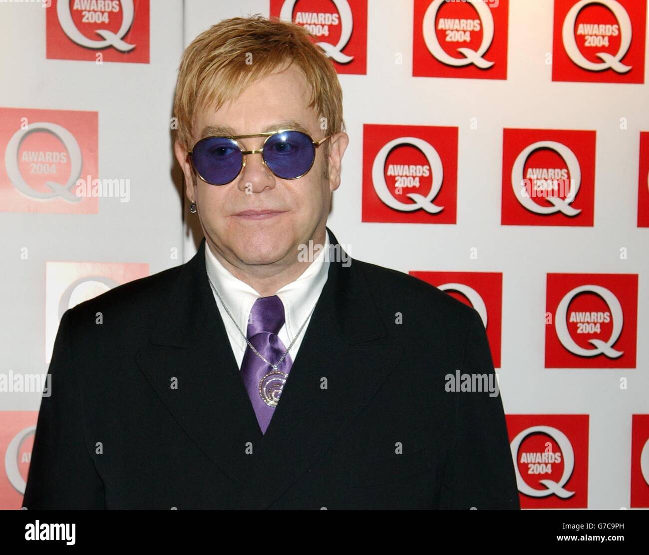 Singer Sir Elton John during the 16th annual Q Awards at Grosvenor House in London's Park Lane. Jonathan Ross hosts the music magazine awards honouring the best in the industry. Stock Photo
