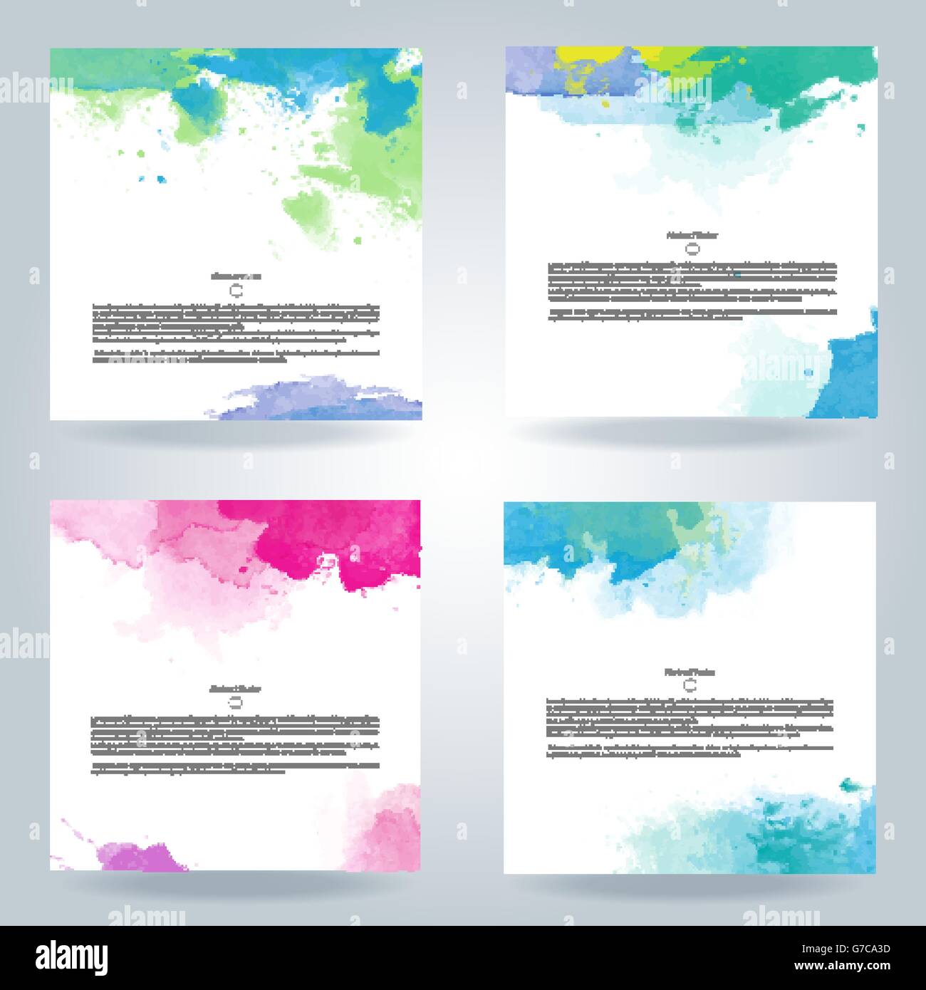 Set of bright colorful vector watercolor background Stock Vector Image ...