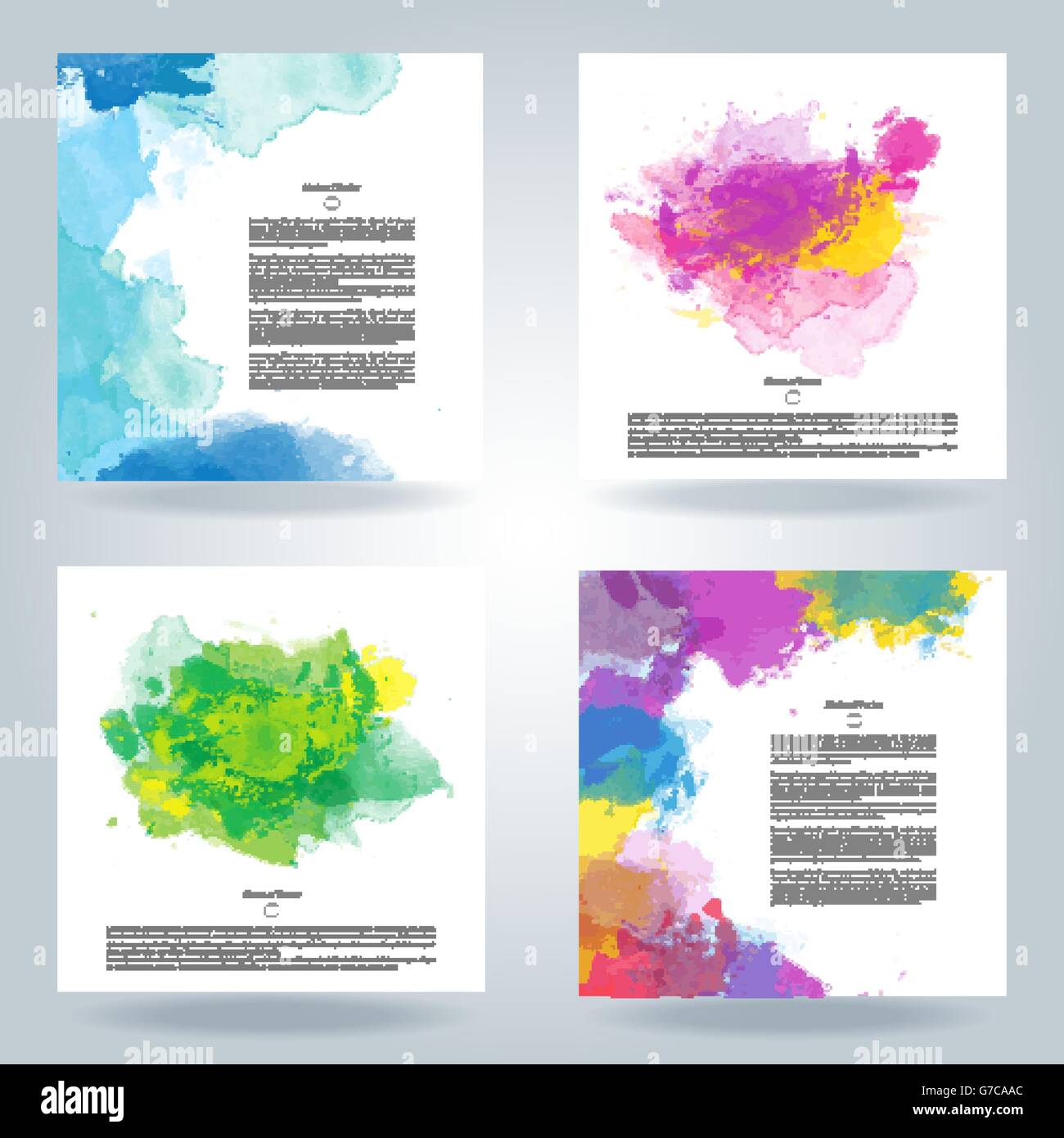 Set of bright colorful vector watercolor background Stock Vector Image ...