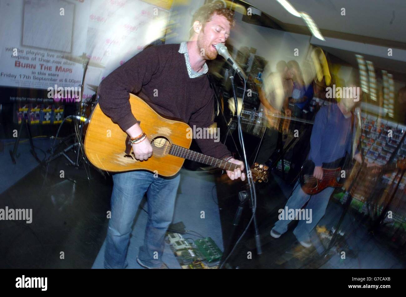 Frontman Glen Hansard Of Irish Band The Frames Playing Live At HMV Frontman Glen Hansard Of Irish Band The Frames Playing Live At HMV