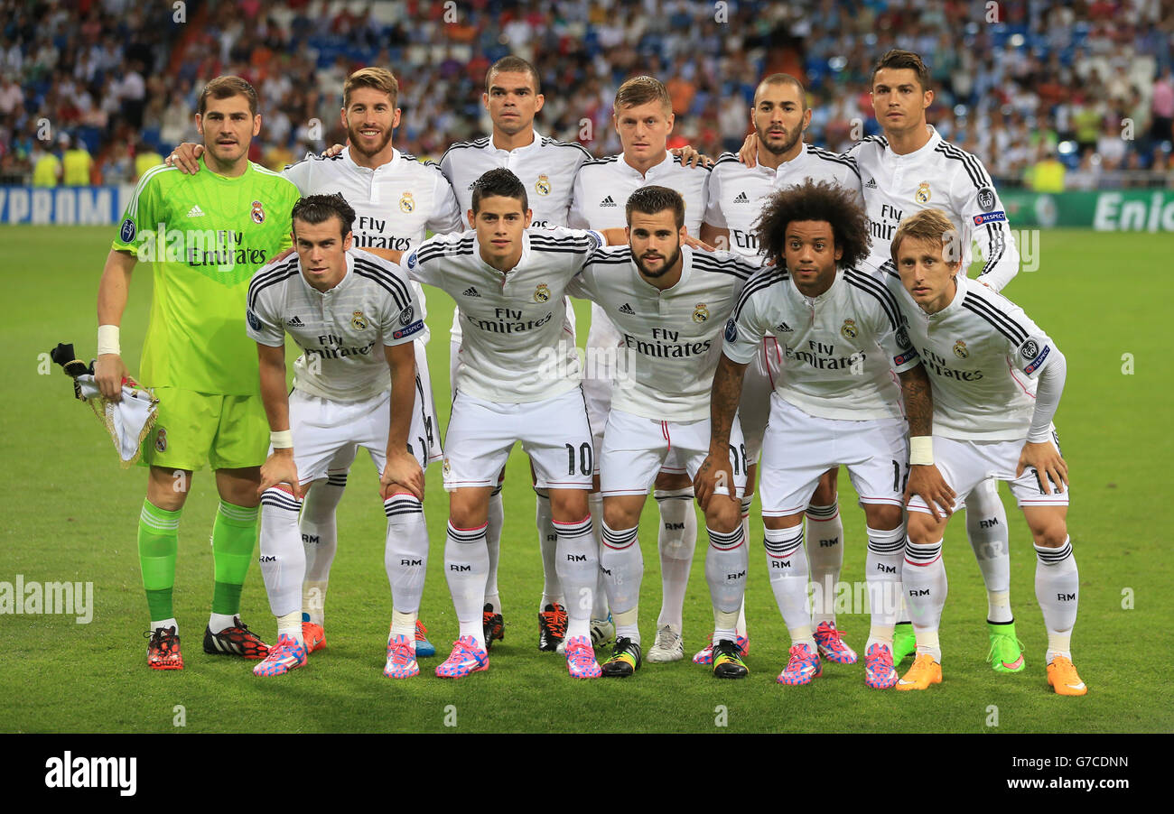 Soccer - UEFA Champions League - Group D - Real Madrid v FC Basel - Santiago Bernabeu. Real Madrid team photo Stock Photo
