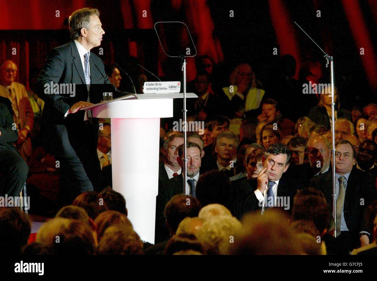 Prime Minister Tony Blair delivers his key-note speech to the Labour