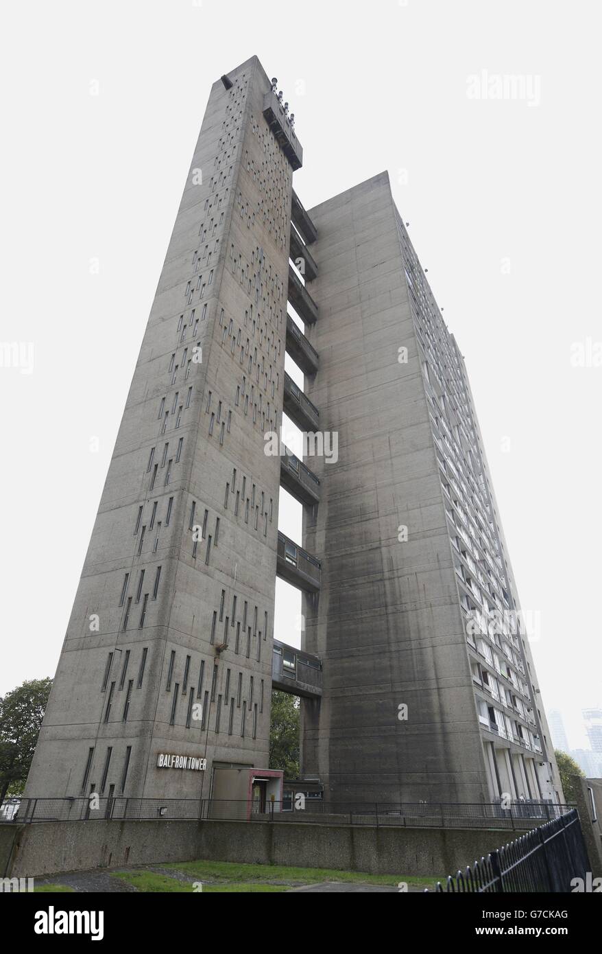 Balfron Tower, St. Leonard's Road, Poplar, London, as the National Trust have furnished Flat 130, where architect Erno Goldfinger lived for two months in 1968, as it would have appeared at the time. Stock Photo