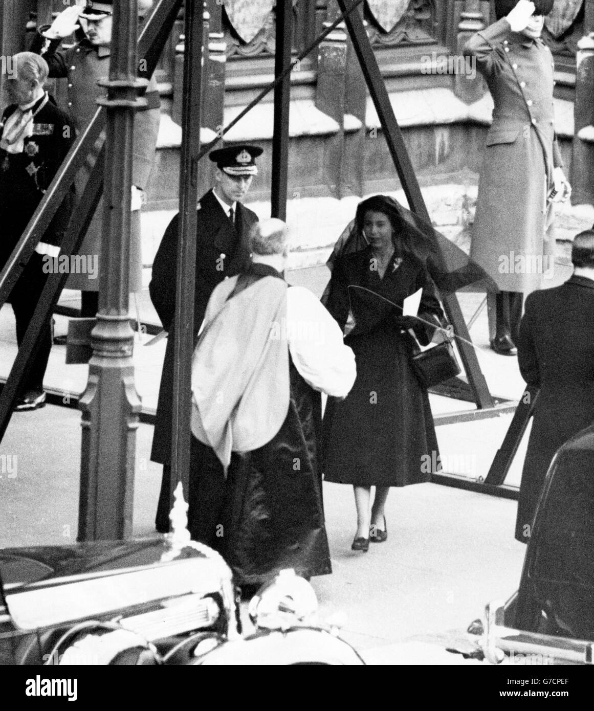 Royalty Queen Mary Funeral The Queen and Duke of Edinburgh