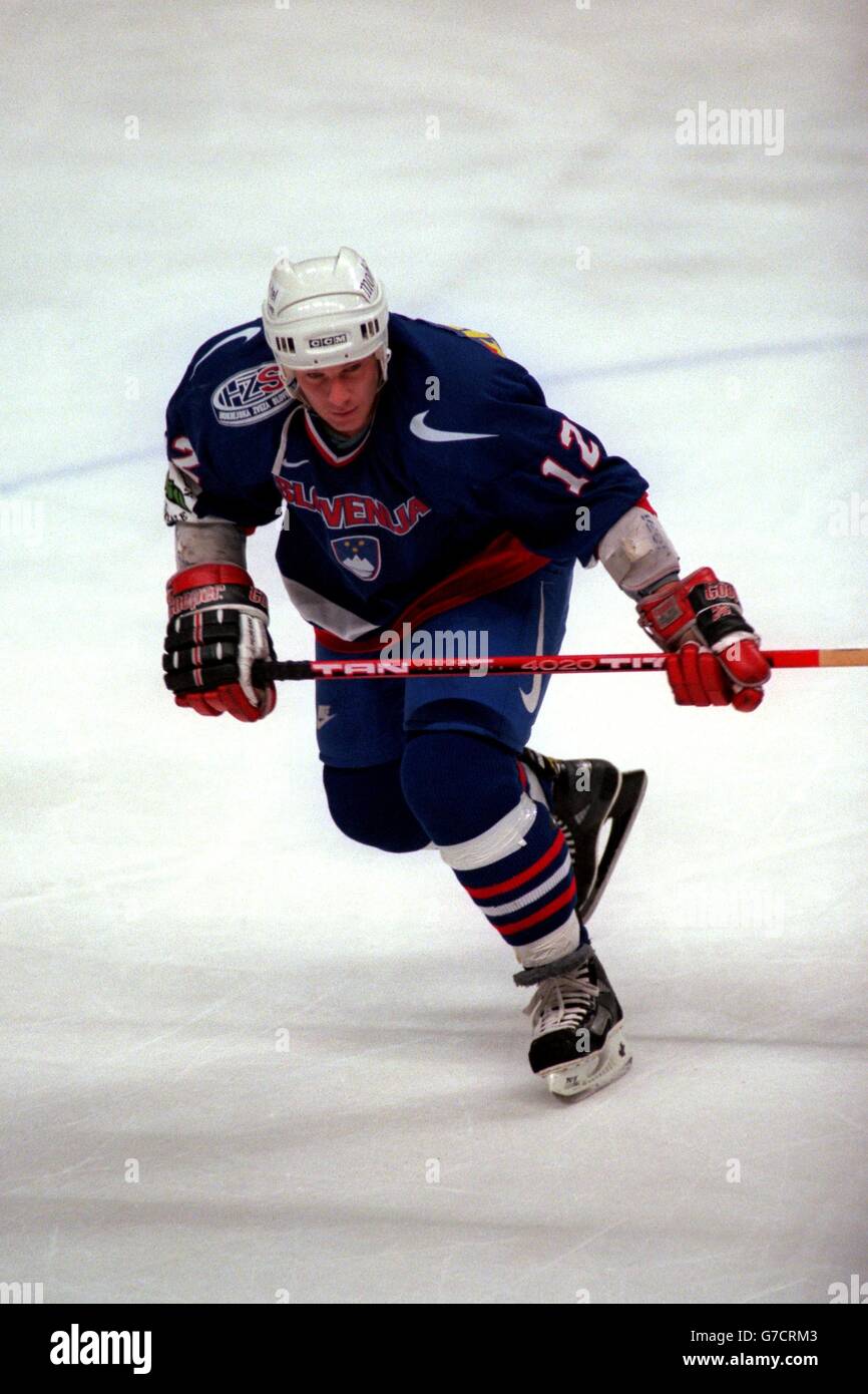 Ice Hockey. Great Britain v Slovenia. Andrej Brodnik Stock Photo Alamy