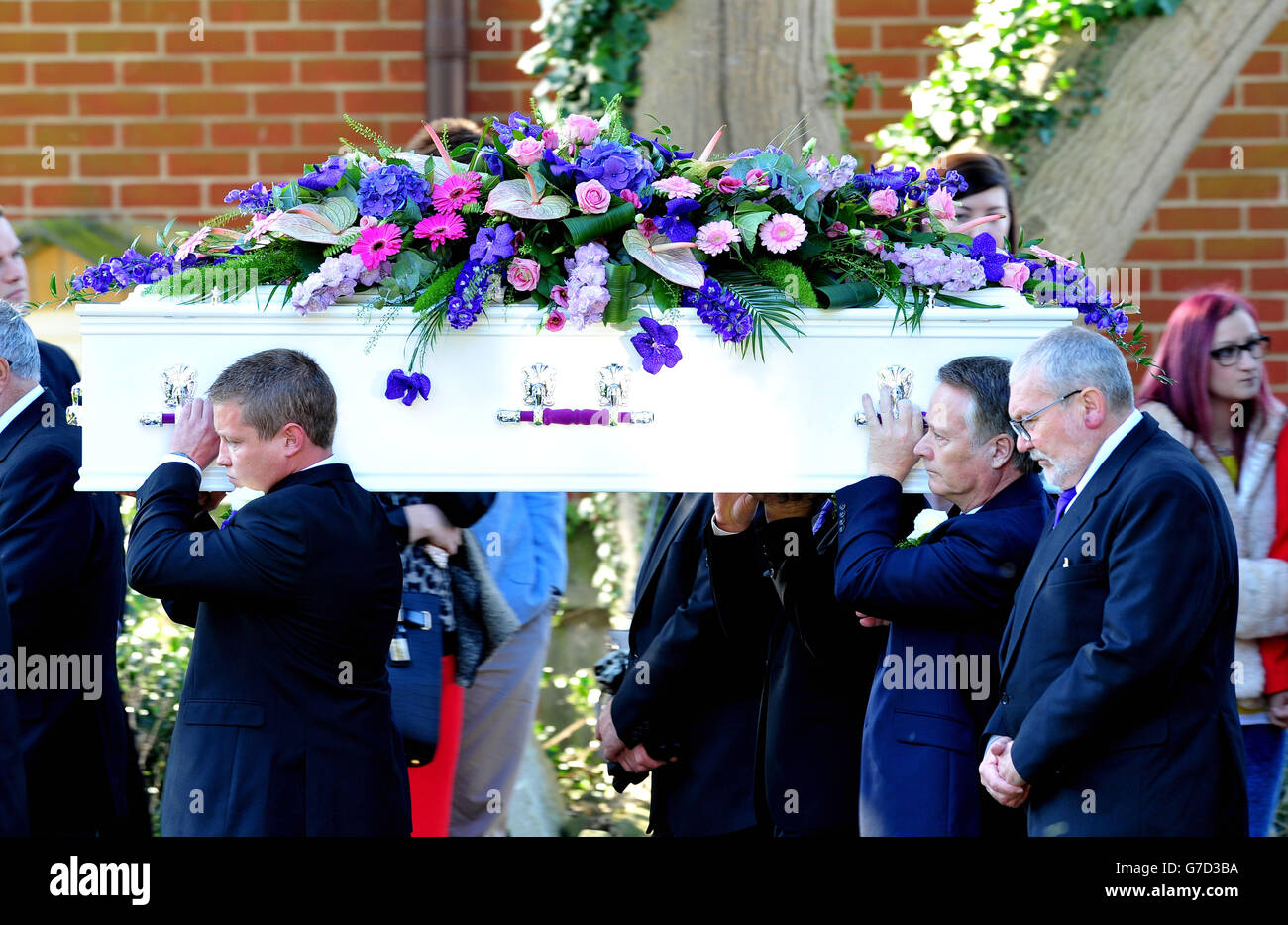 The coffin arrives funeral murder victim hannah witheridge 23 hires