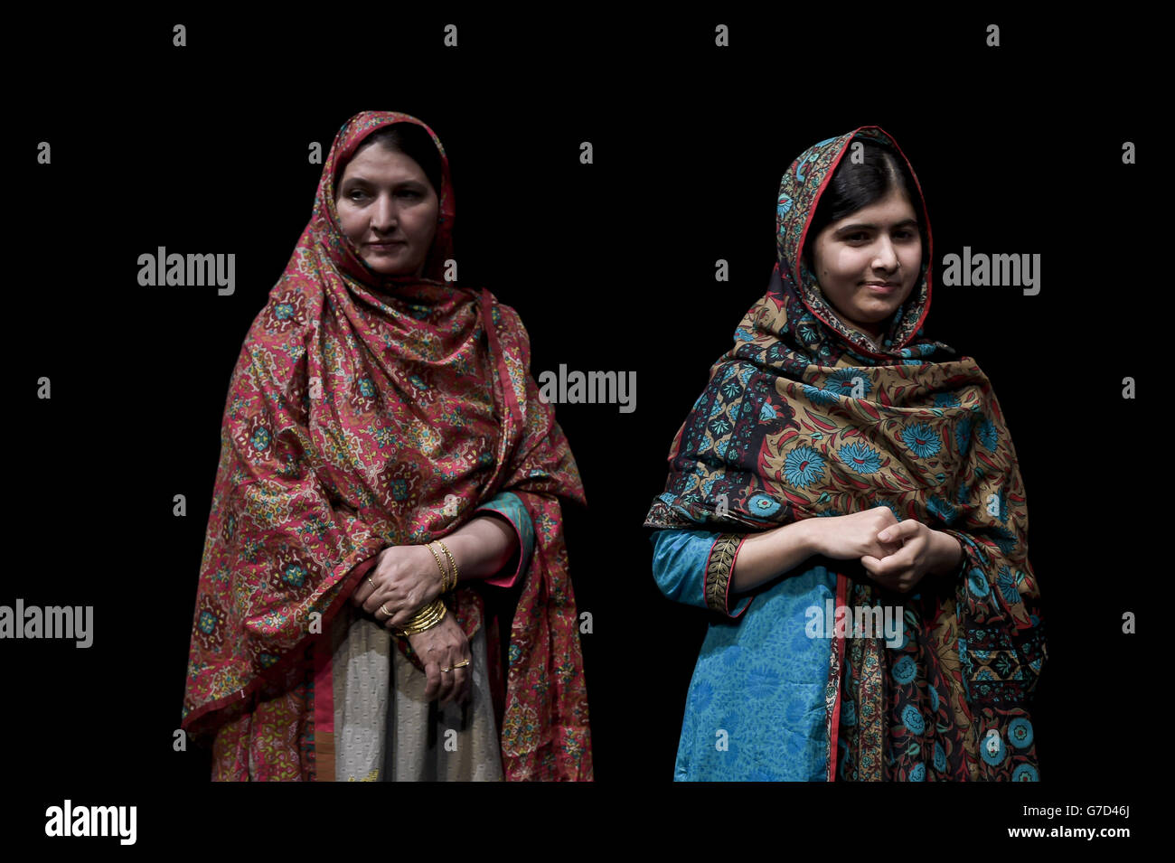 Education campaigner Malala Yousafzai (right) with her mother Toorpekai ...